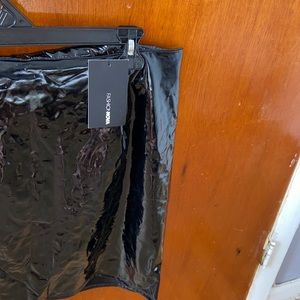 FASHION NOVA HIGH WASTE LEATHER SKIRT